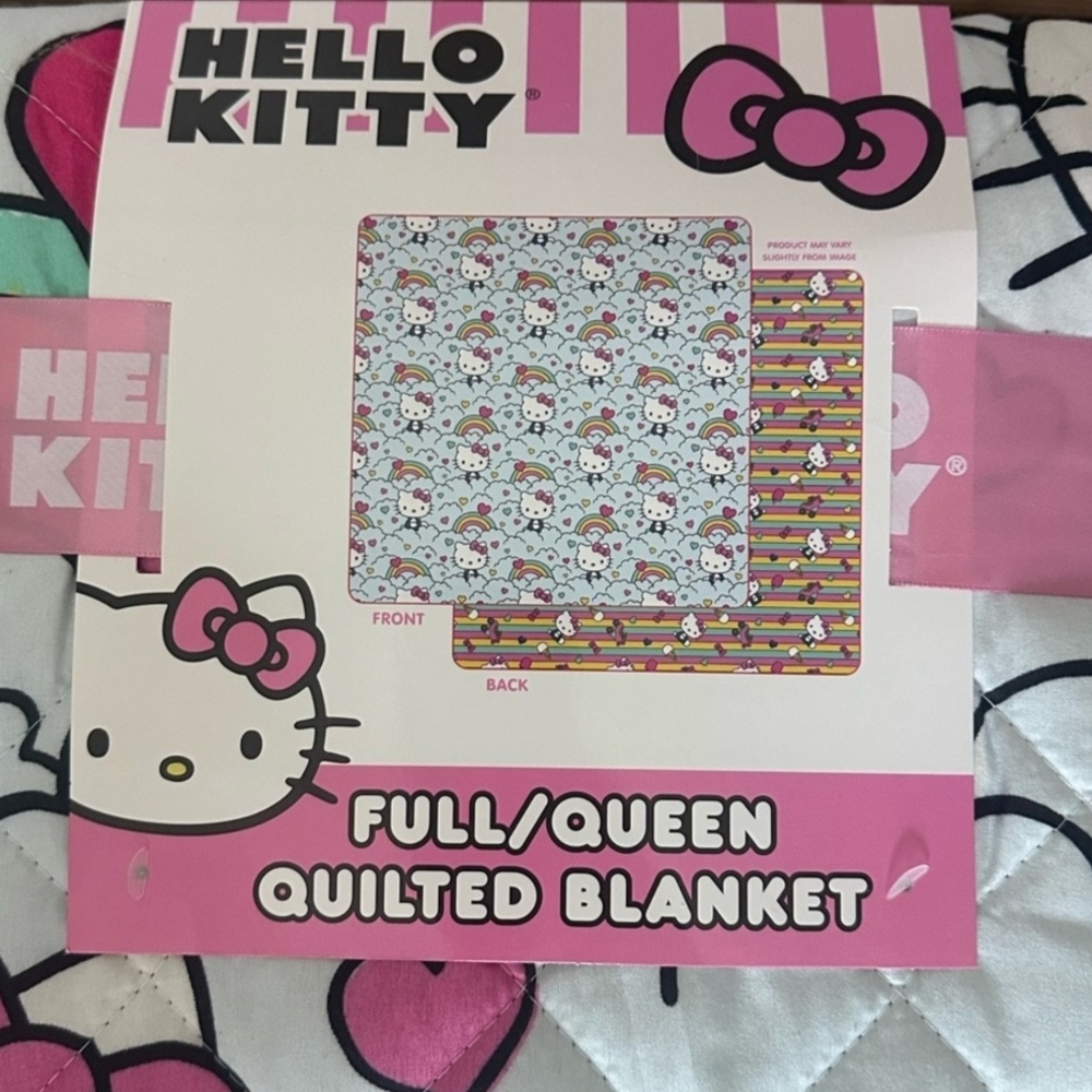 Hello Kitty Full/Queen Quilted Blanket - Multicolor